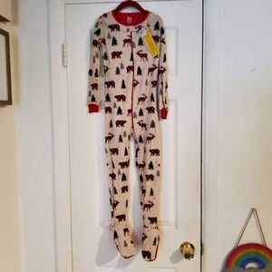 The Children's Place Red and Black Footies One Piece